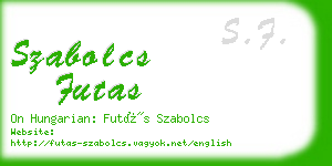 szabolcs futas business card